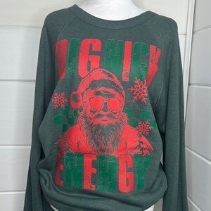 Green and Red Funny Christmas Graphic Sweatshirt